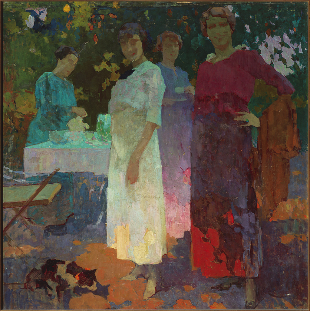 Edgardo Curcio, Numero I (già In giardino), 1915, olio su tela, Napoli, Museo Civico di Castel Nuovo.