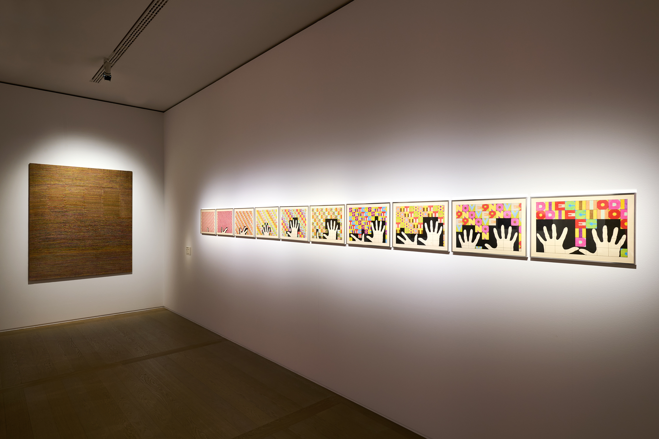 Percorso espositivo Alighiero e Boetti - gruppo di opere - Da uno a dieci