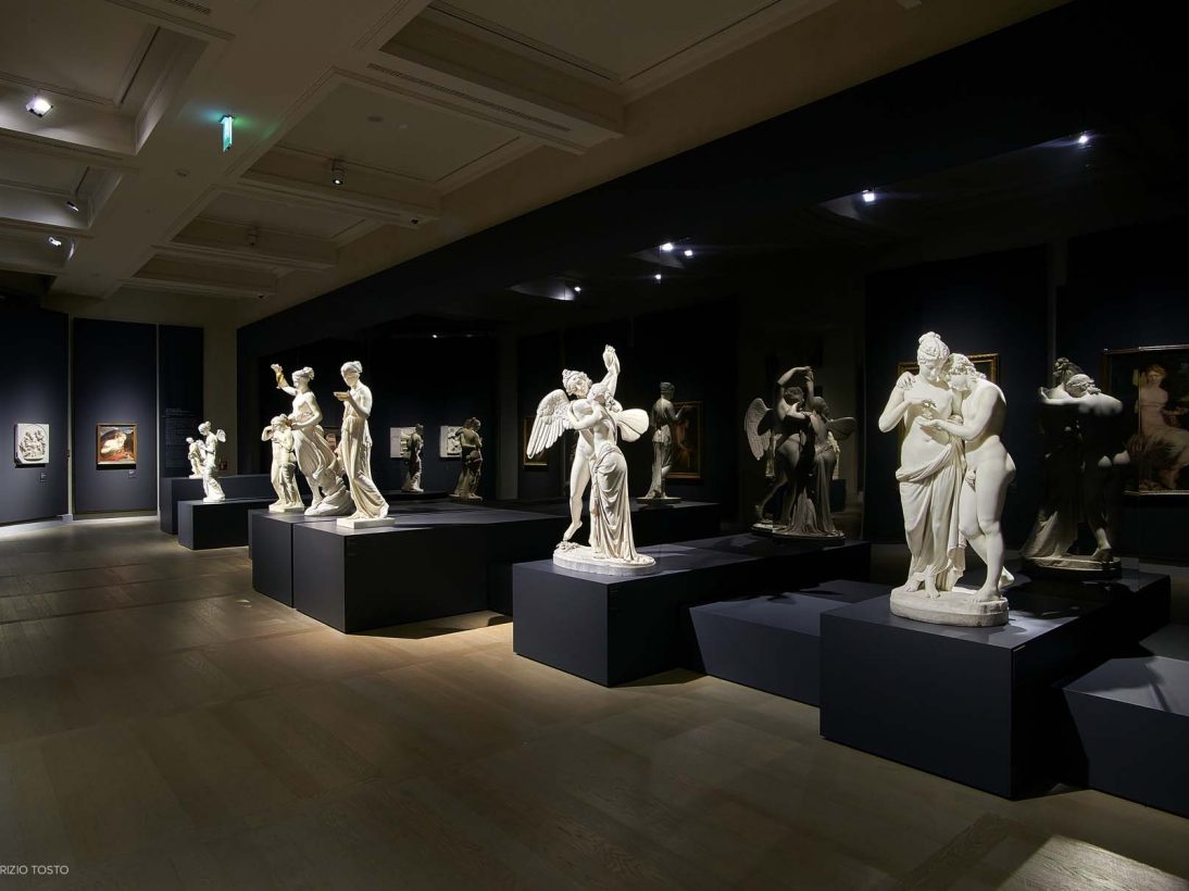 Allestimento mostra Canova | Thorvaldsen. La nascita della scultura moderna