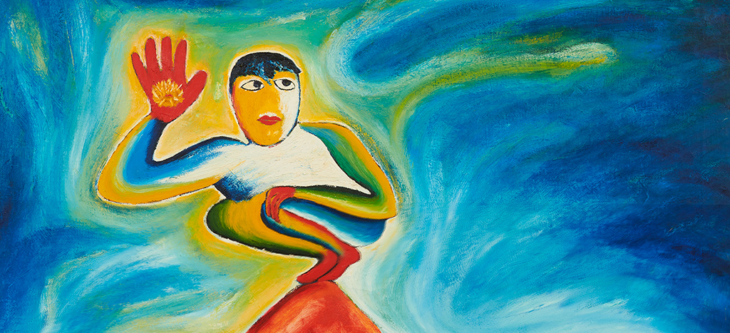 Enzo Cucchi, Le stimmate (particolare), 1980, olio su tela, 208 x 135 cm. Collezione D’Ercole, Roma