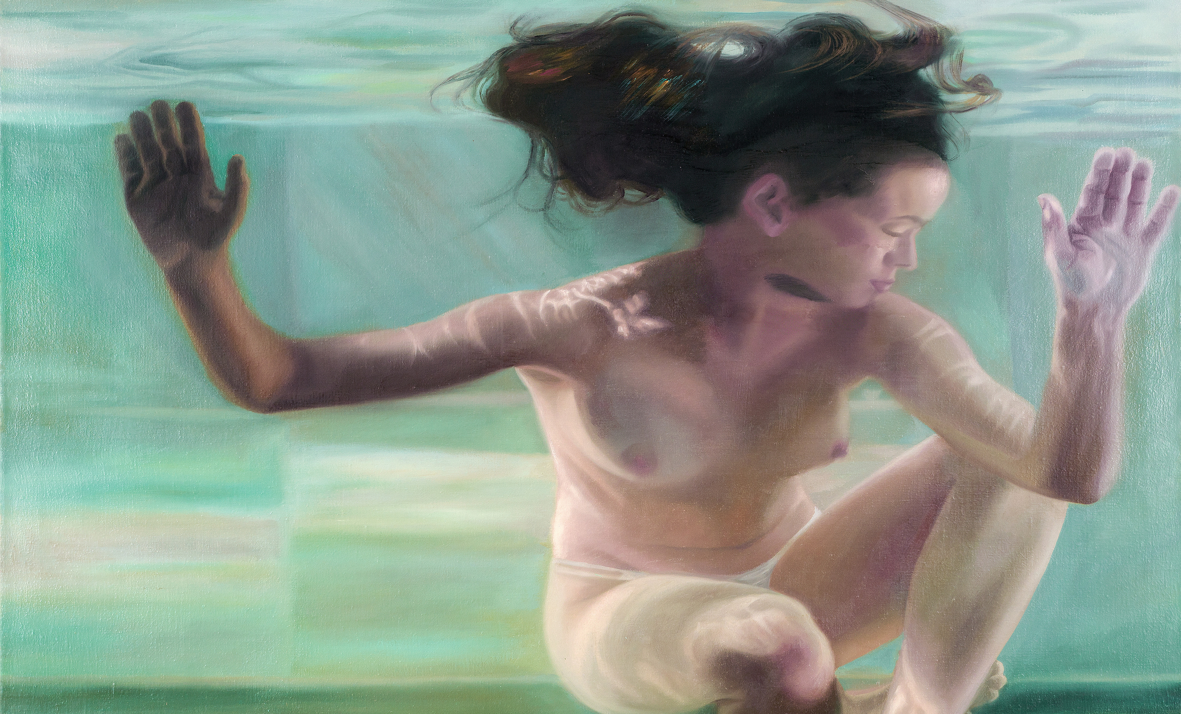 Ivona Žirková, Behind the Water Glaze, 2006, olio su tela, 120 × 120 cm