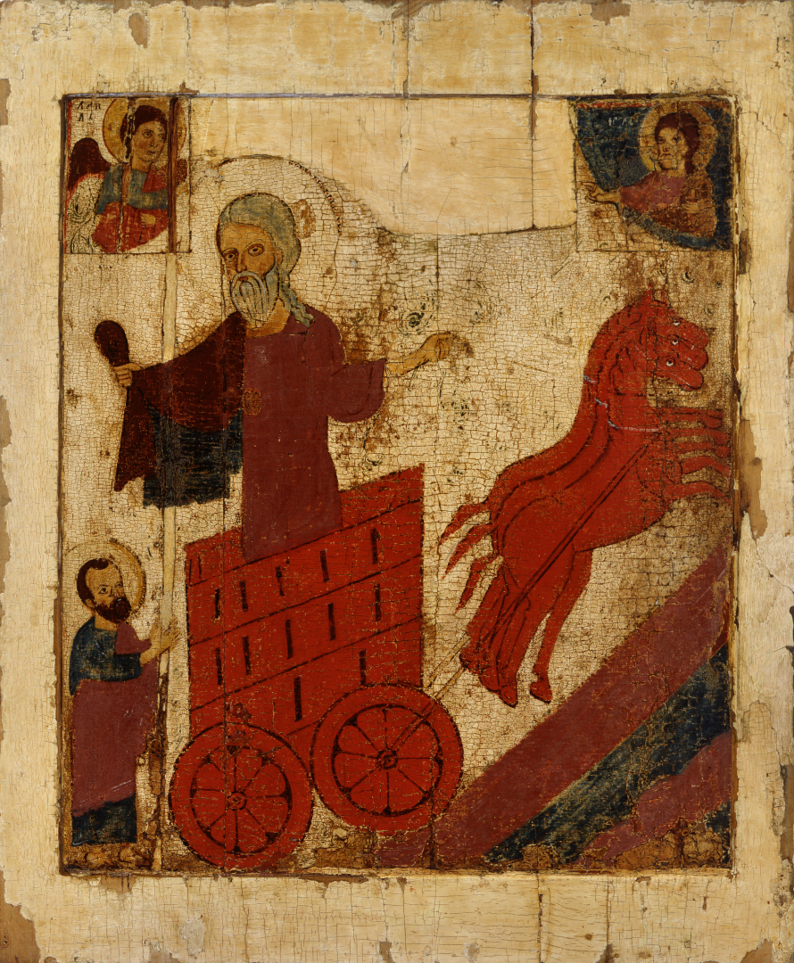 The Ascension of the Prophet Elijah, School: Novgorod