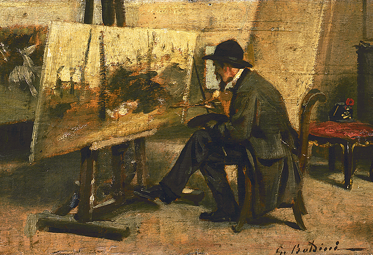 Ritratto di Fattori nel suo studio