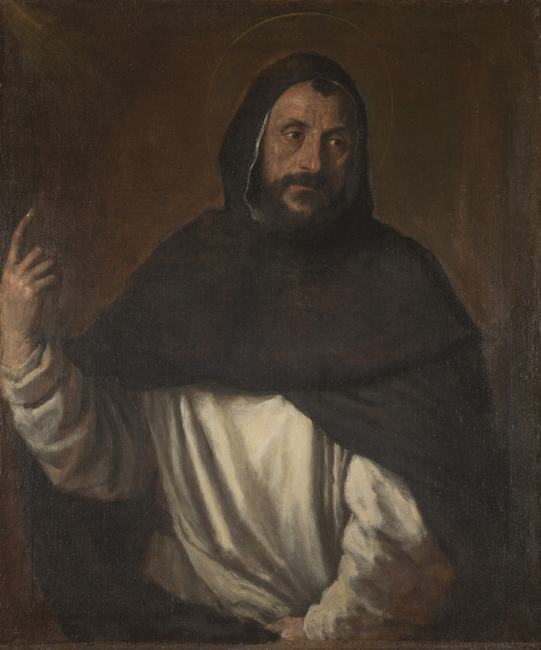 Tiziano Vecellio, Ritratto di frate domenicano (San Domenico), 1565/1569 circa, olio su tela, © Galleria Borghese / foto Mauro Coen
