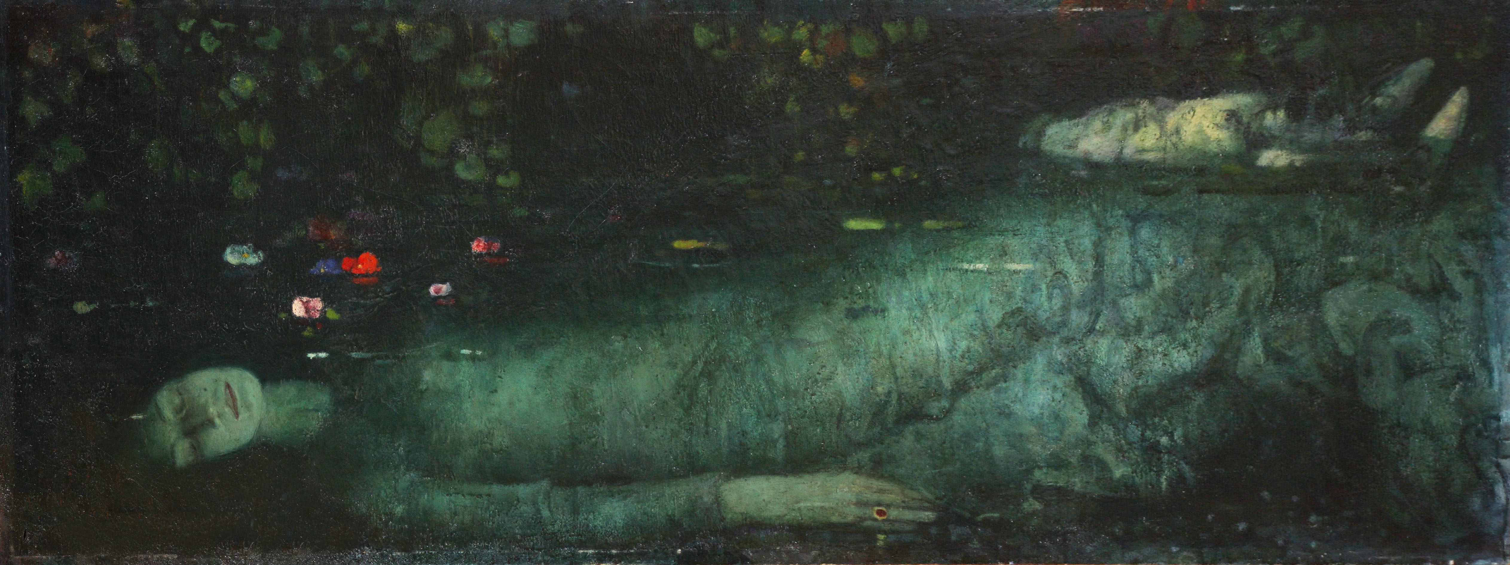 Felice Carena Ofelia, 1912 olio su tela, 62 x 200  Collezione Alessandro Fogliato