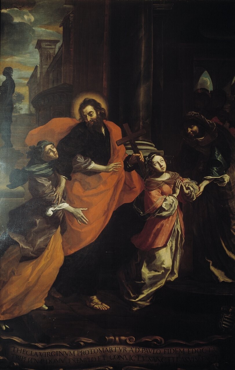 San Paolo accompagna santa Tecla nella casa di Trifena
