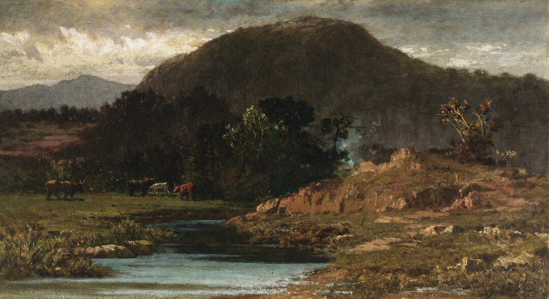 Paesaggio con laghetto