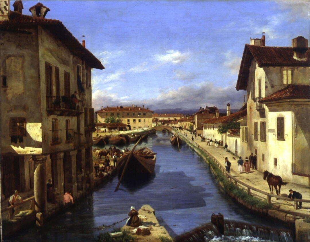 Veduta del canale Naviglio presa sul ponte di San Marco
