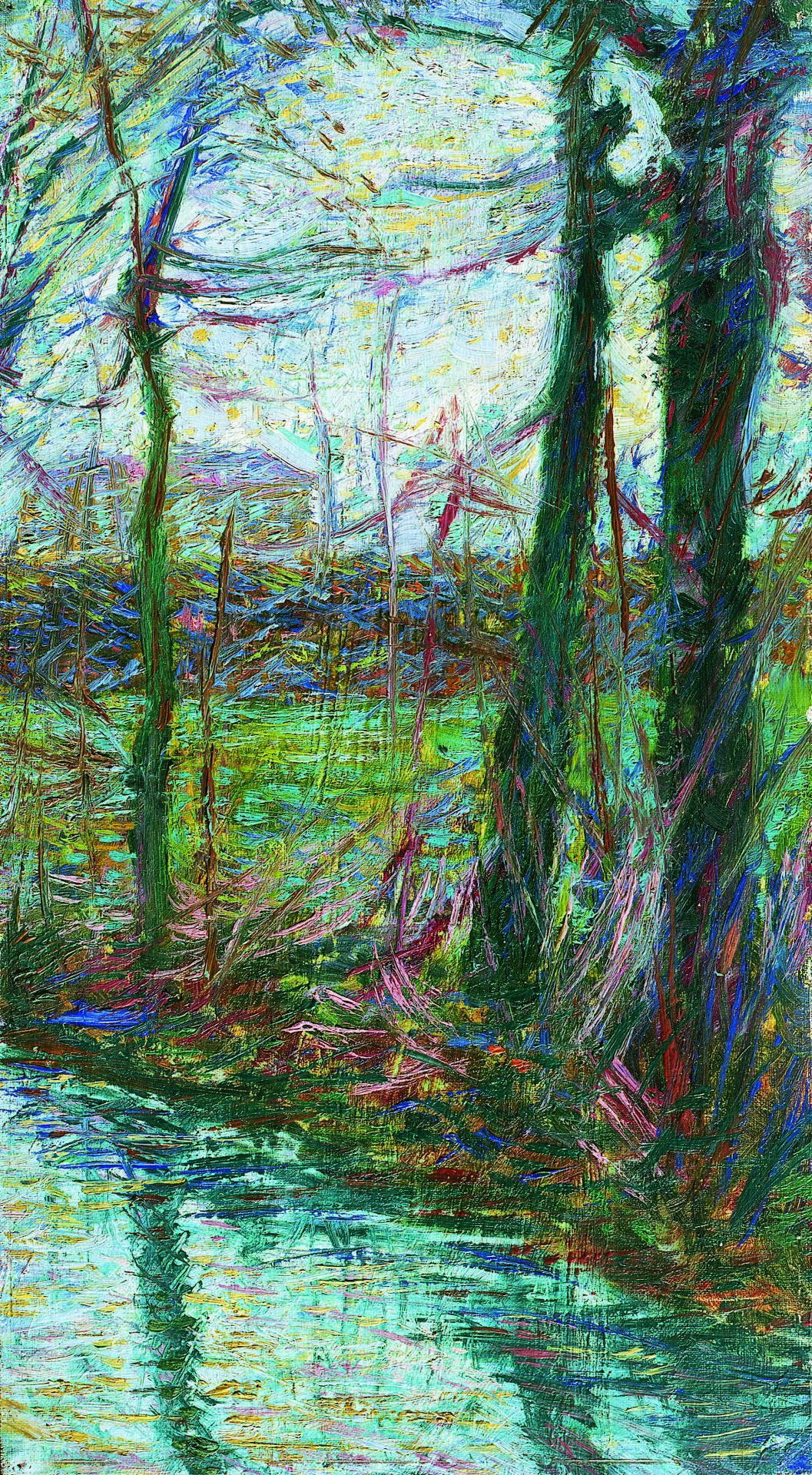 Campagna con alberi e ruscello (Rio)