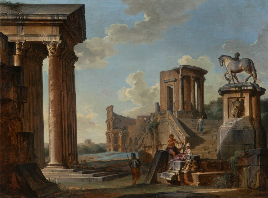 Capriccio architettonico con monumenti dell’antica Roma