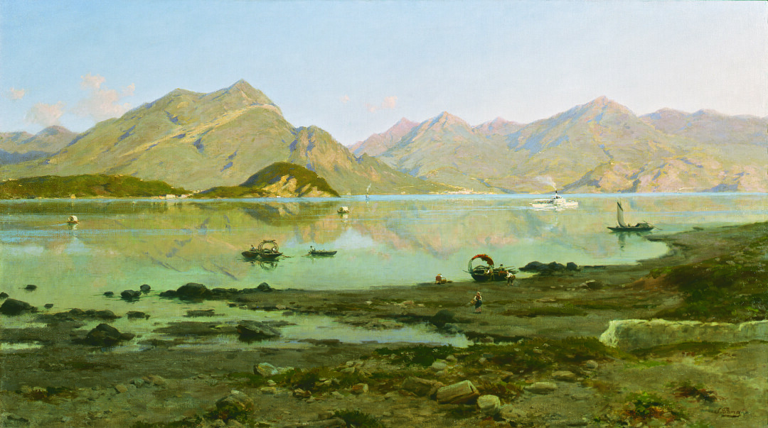 Veduta del lago di Lecco e la punta di Bellagio