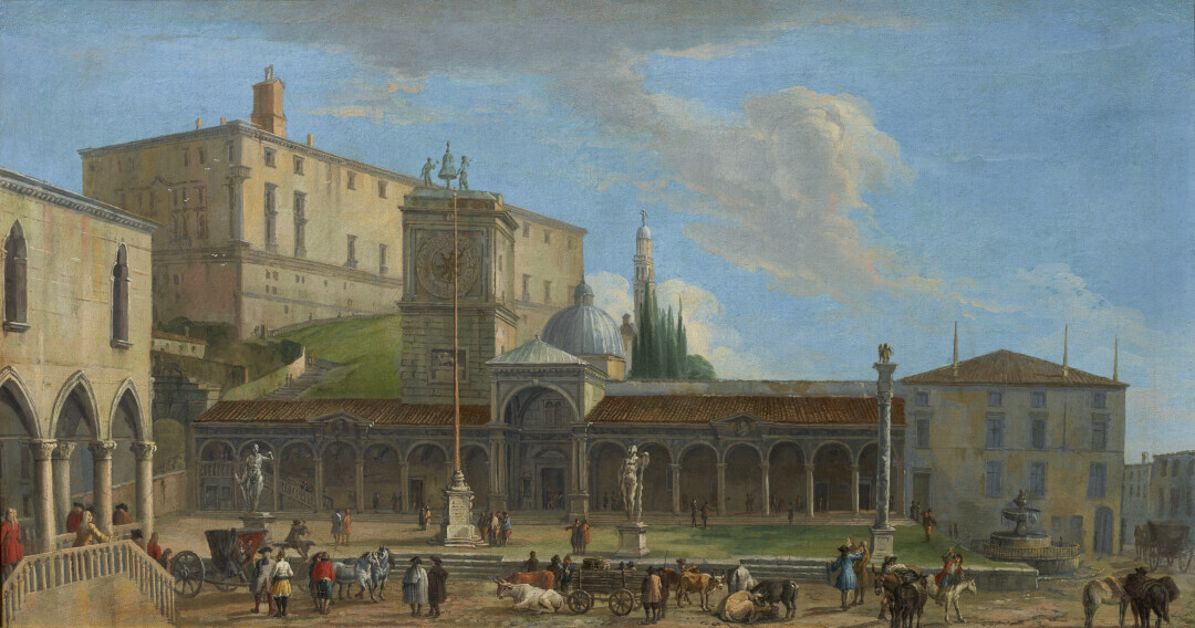 Veduta di piazza Contarena a Udine