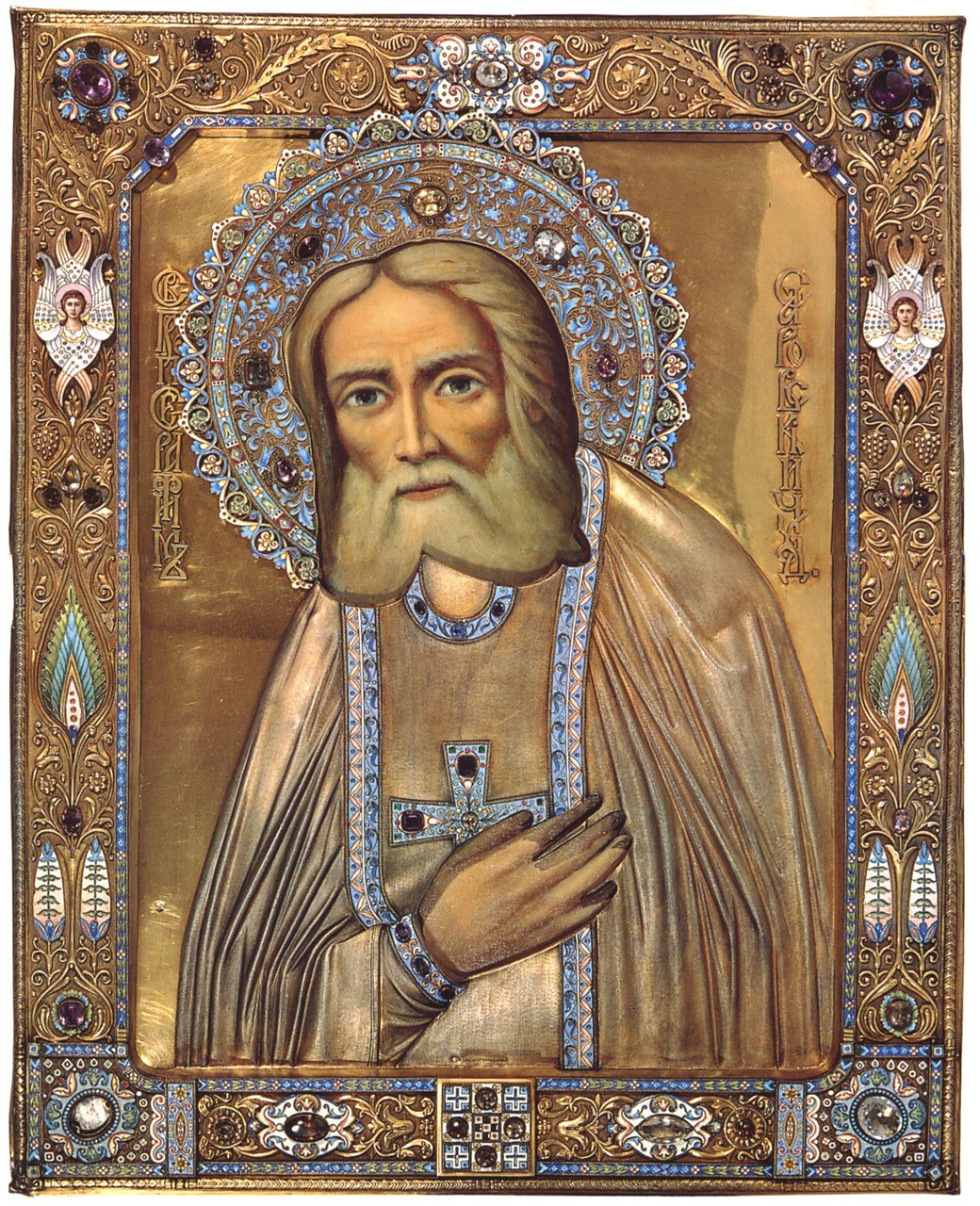 Rivestimento dell'icona "San Serafim di Sarov"
