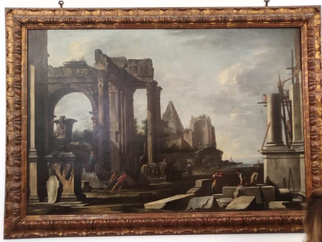 Capriccio architettonico con rovine romane