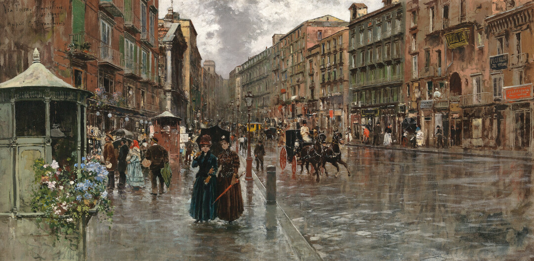 Napoli, via Toledo. Impressione di pioggia