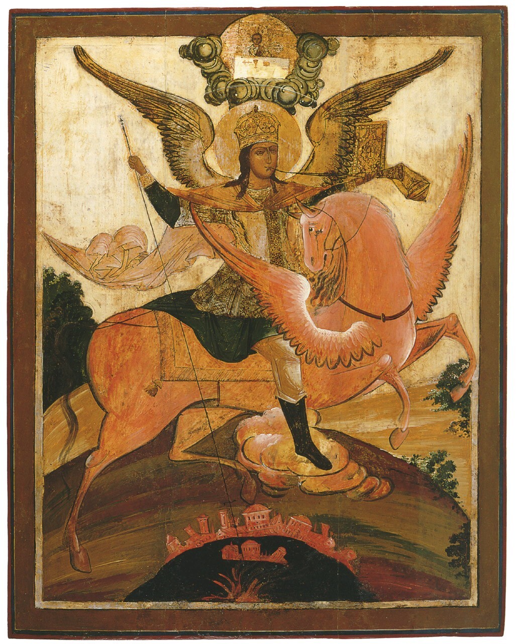 Arcangelo Michele a cavallo "Condottiero delle legioni celesti"