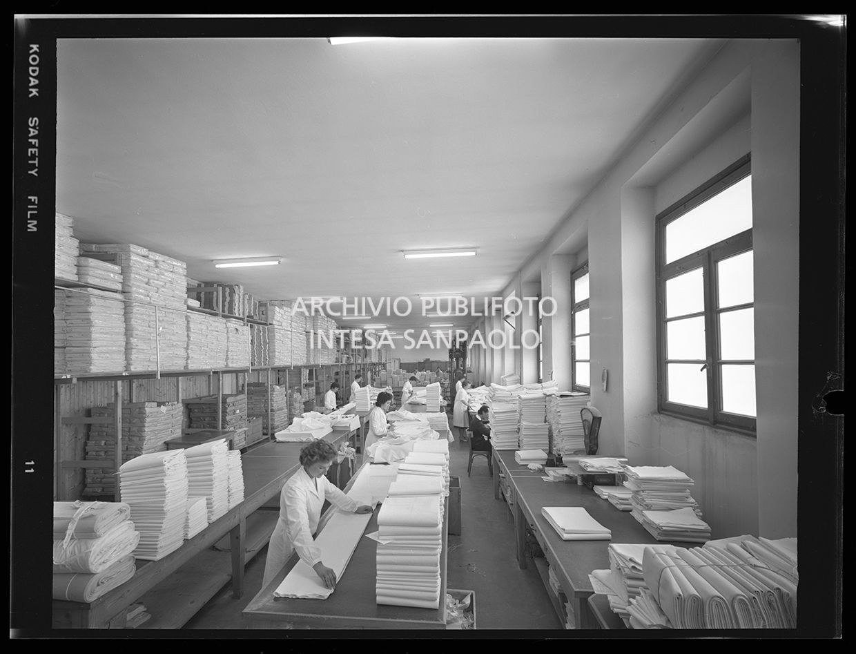 Women workers at the Bassetti plant of Rescaldina
