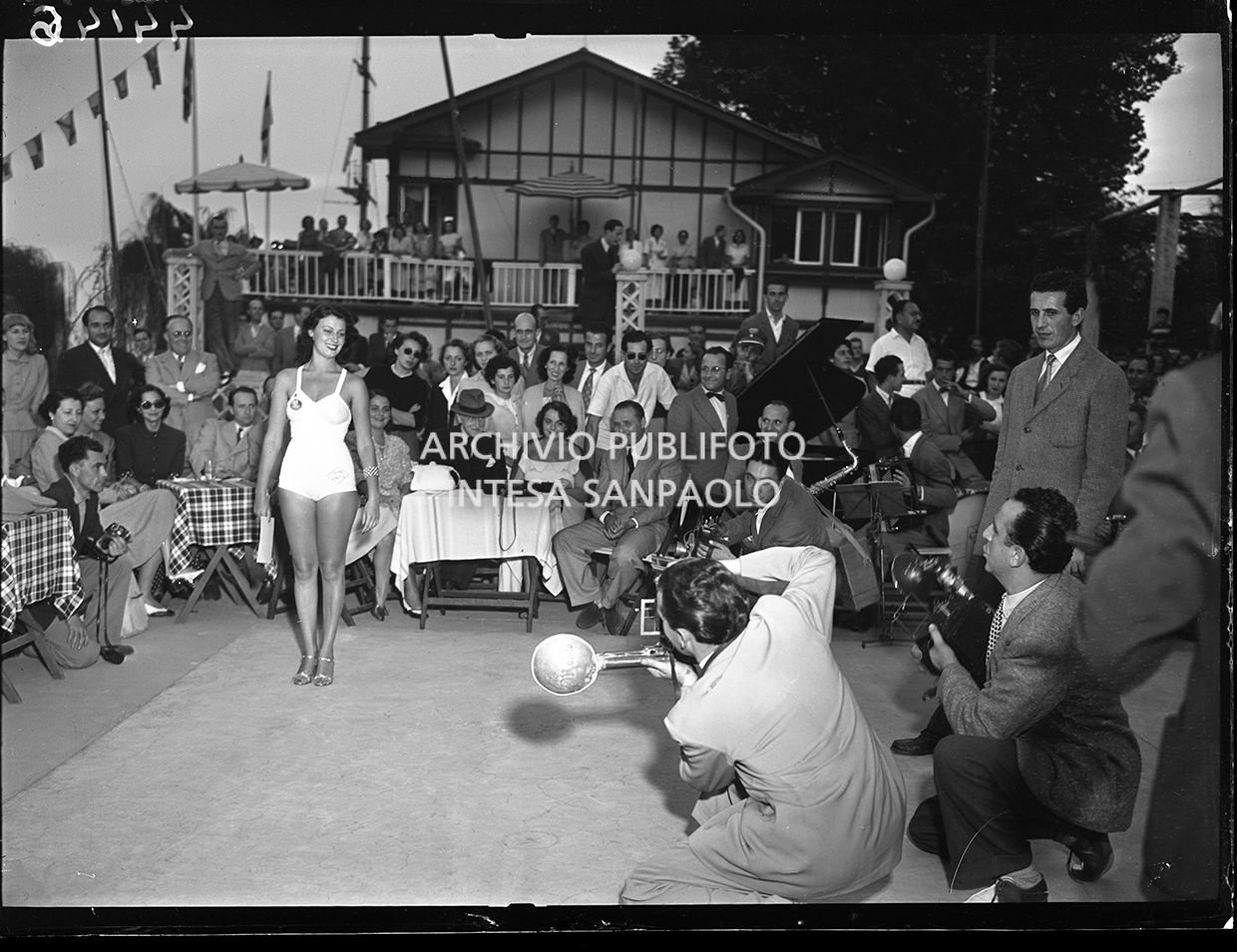 A moment from the Miss Italia contest in Stresa