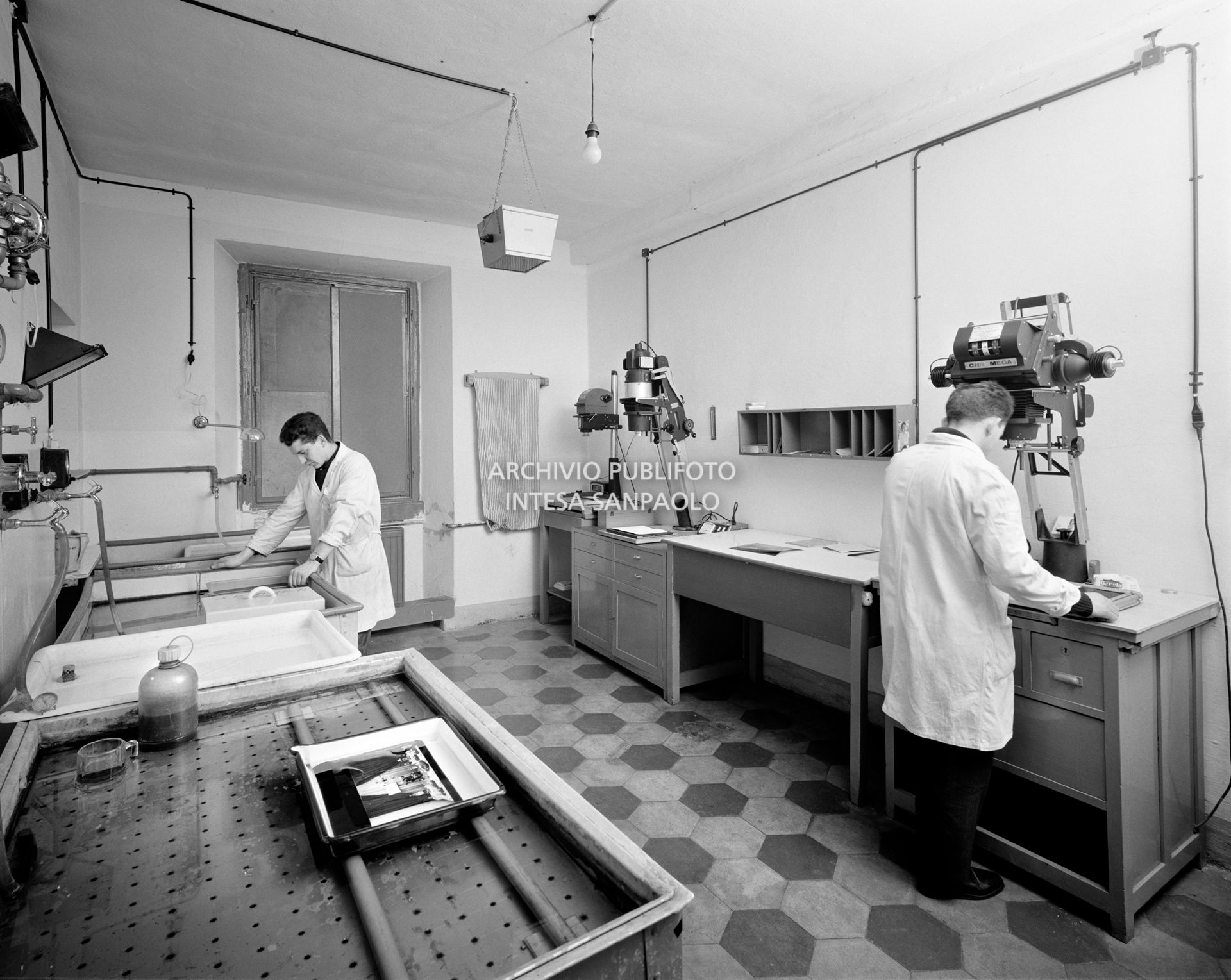 Darkroom of Publifoto agency in Milan