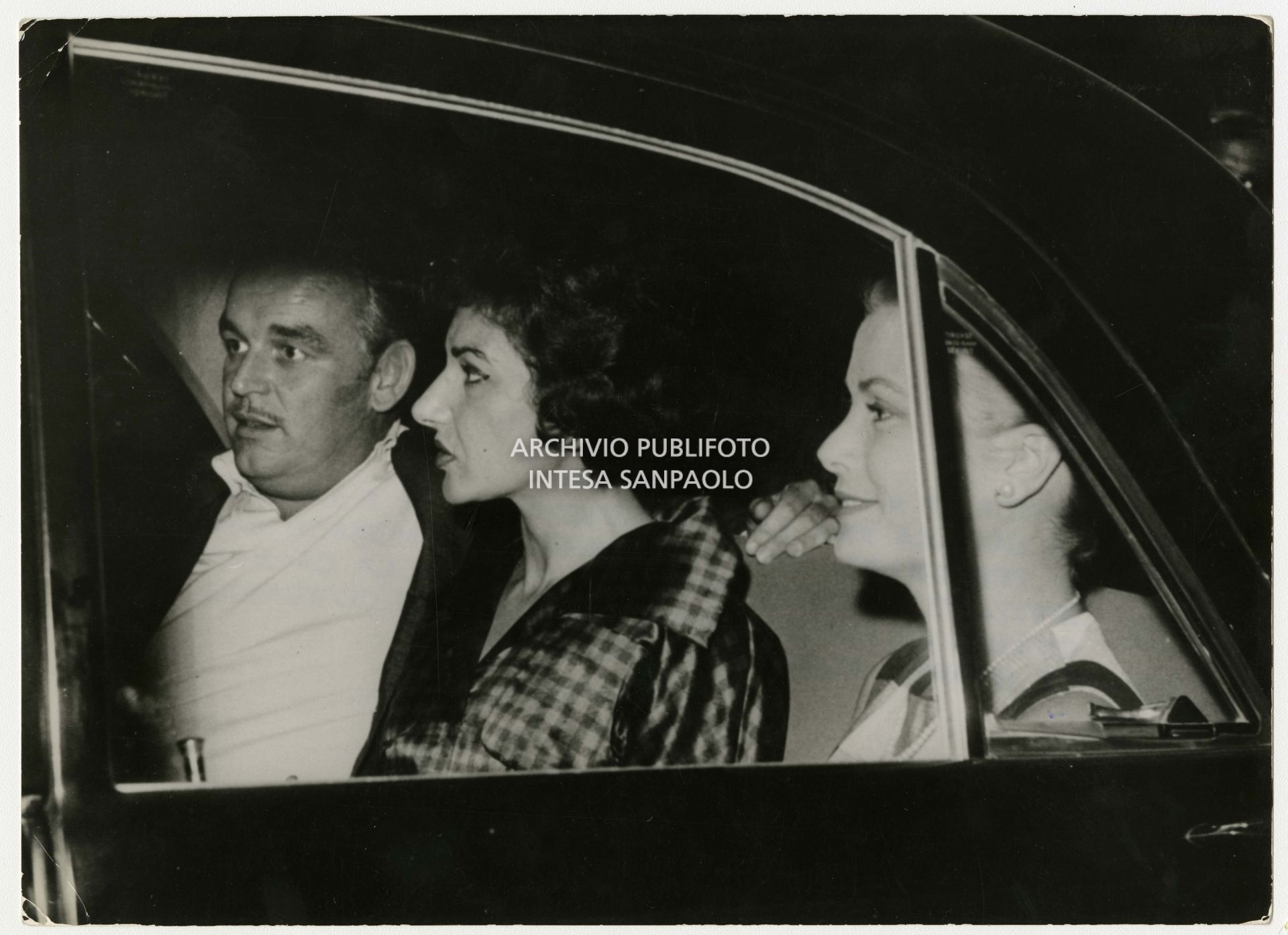Maria Callas, Grace Kelly and Prince Rainier III of Monaco in Palermo