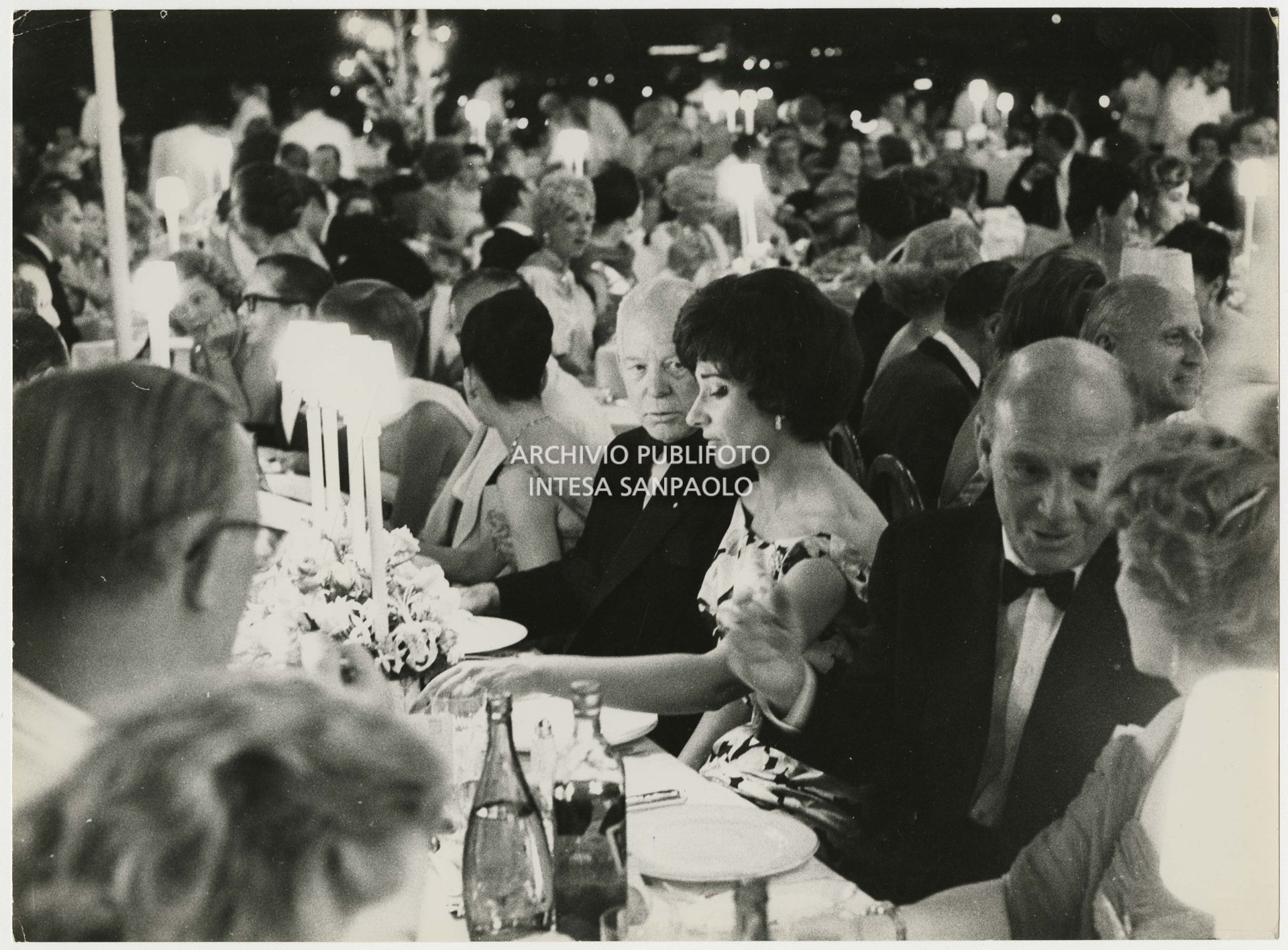 Maria Callas at the Monaco Red Cross Grand Gala at the Sporting d'Eté in Monte Carlo