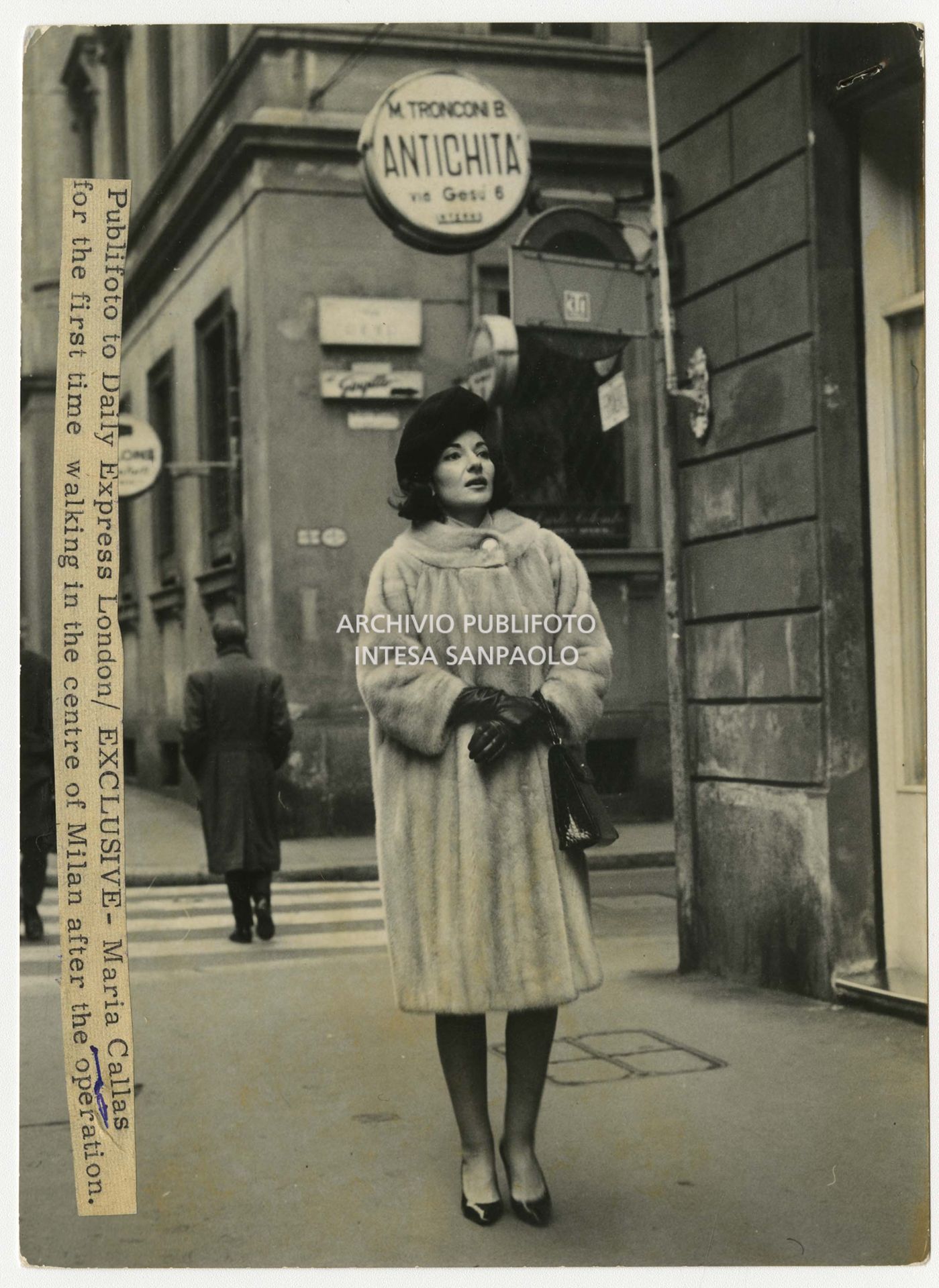 Maria Callas in via Monte Napoleone