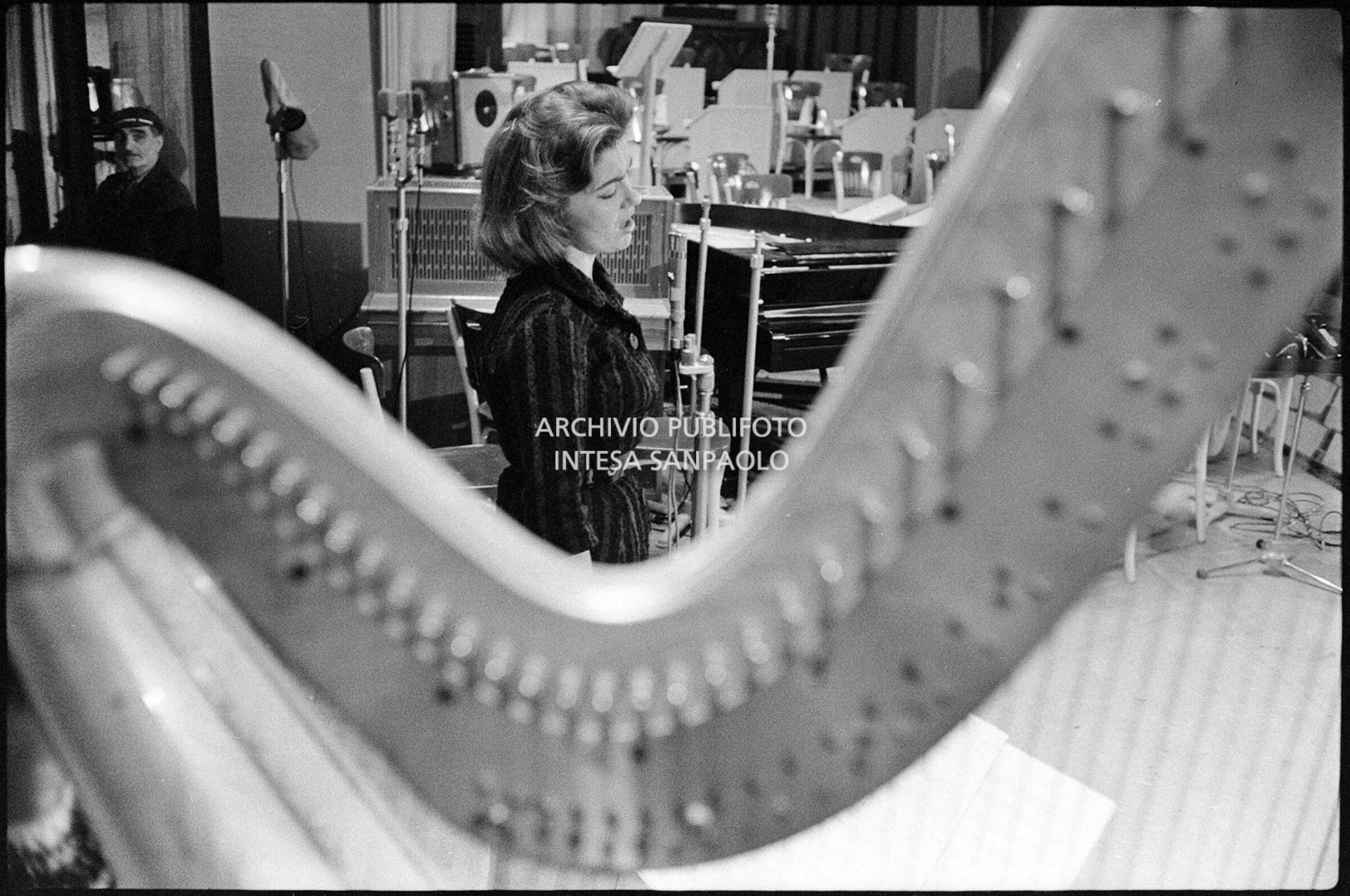 Germana Caroli at rehearsals for the 10th Sanremo Festival