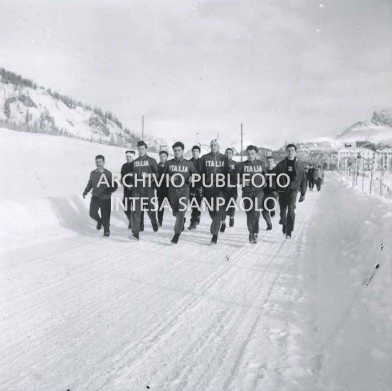 Italian athletes during training