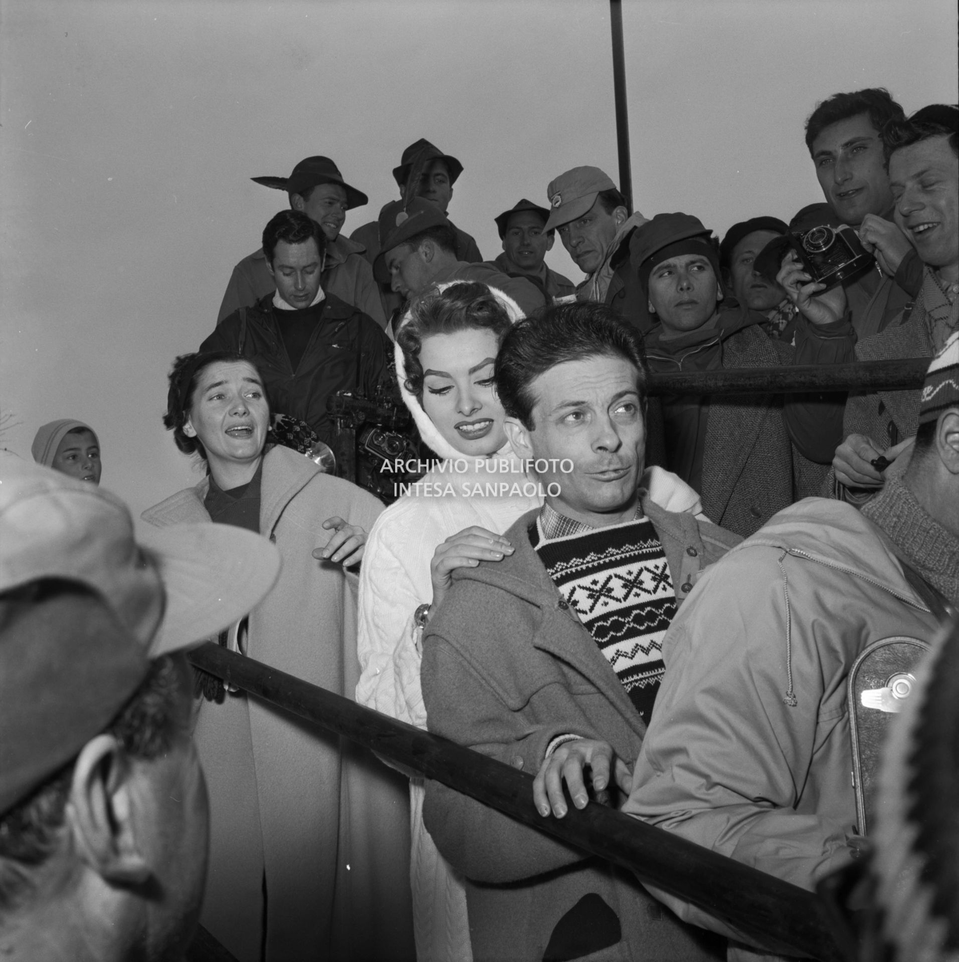 Sophia Loren in Cortina d'Ampezzo during the 7th Winter Olympic Games