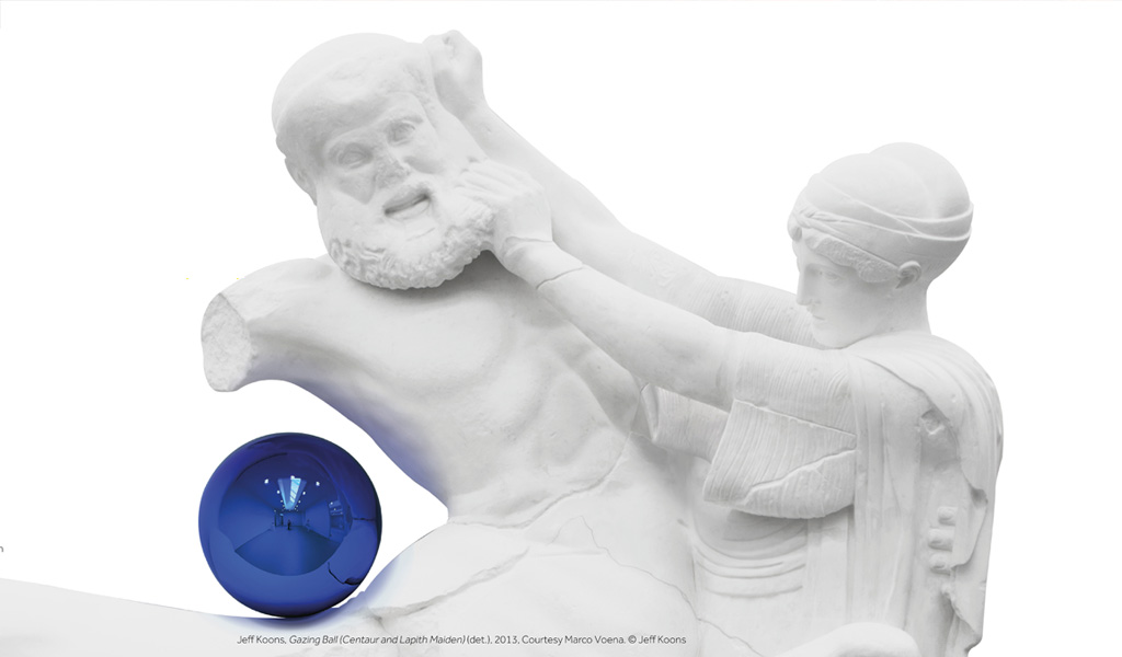 Jeff Koons. Gazing ball. Centaur and Lapith Maiden (2013)