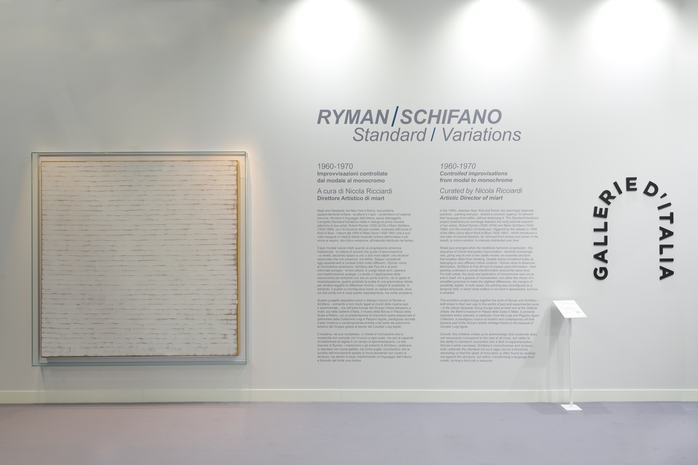 Photography of the 2026 Gallerie d'Italia exhibition, Ryman