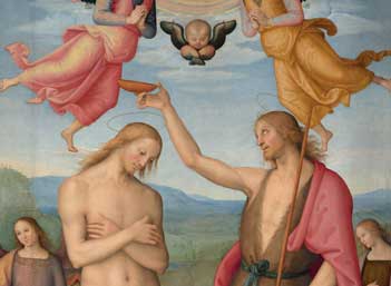 Perugino. Il Battesimo di Cristo