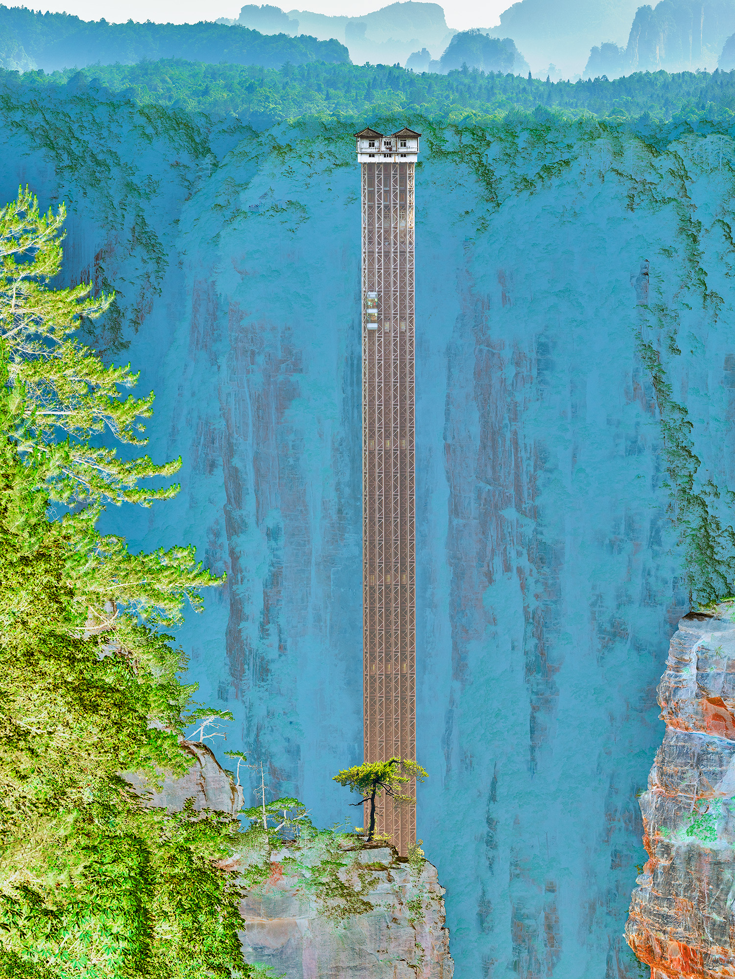 Bailong Elevator Wulingyuan District Zhangjiajie Hunan China 2018 - Olivo Barbieri