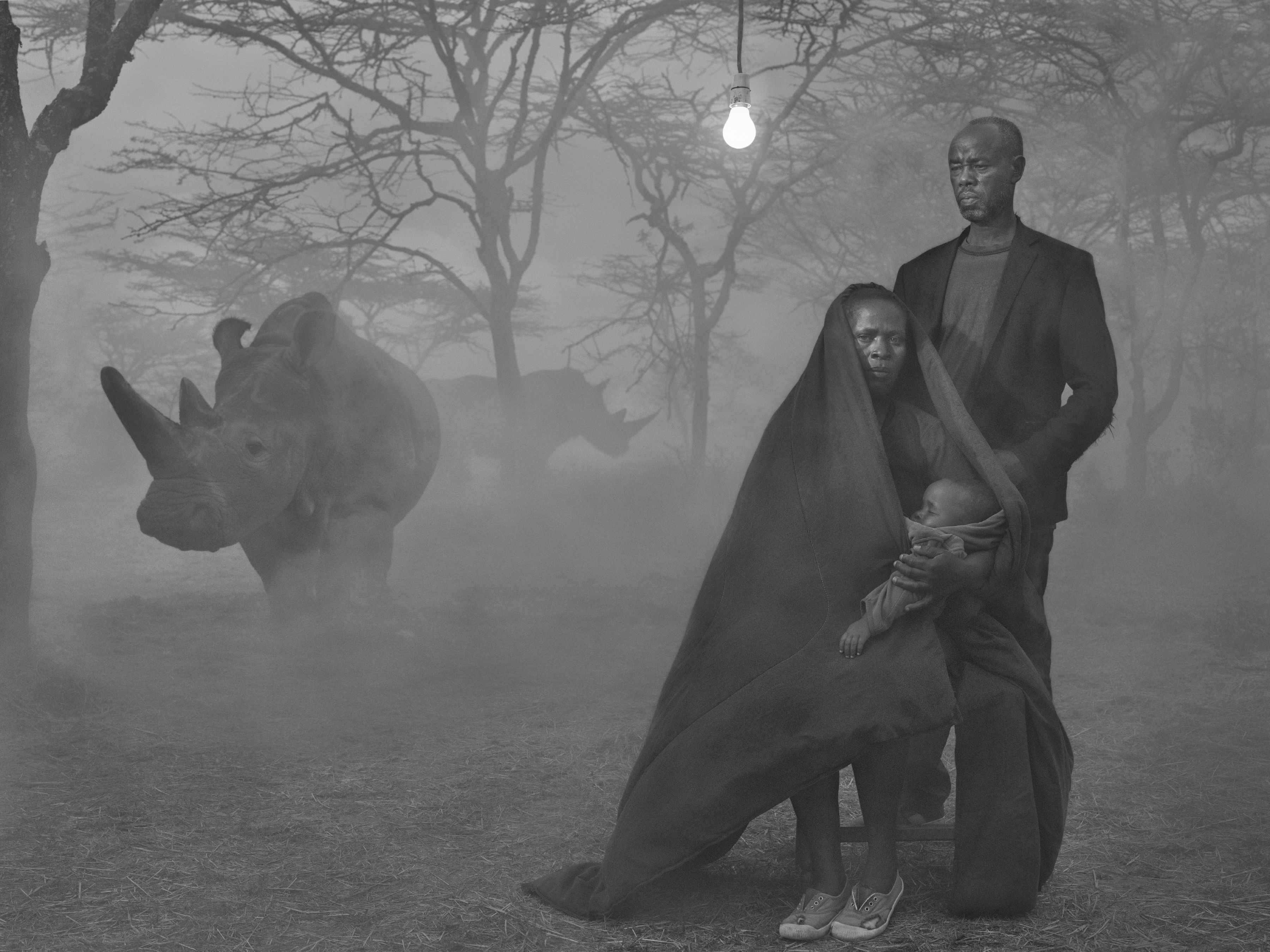 Alice, Stanley and Najin, Kenya, 2020 © Nick Brandt - Gallerie d'Italia - Torino