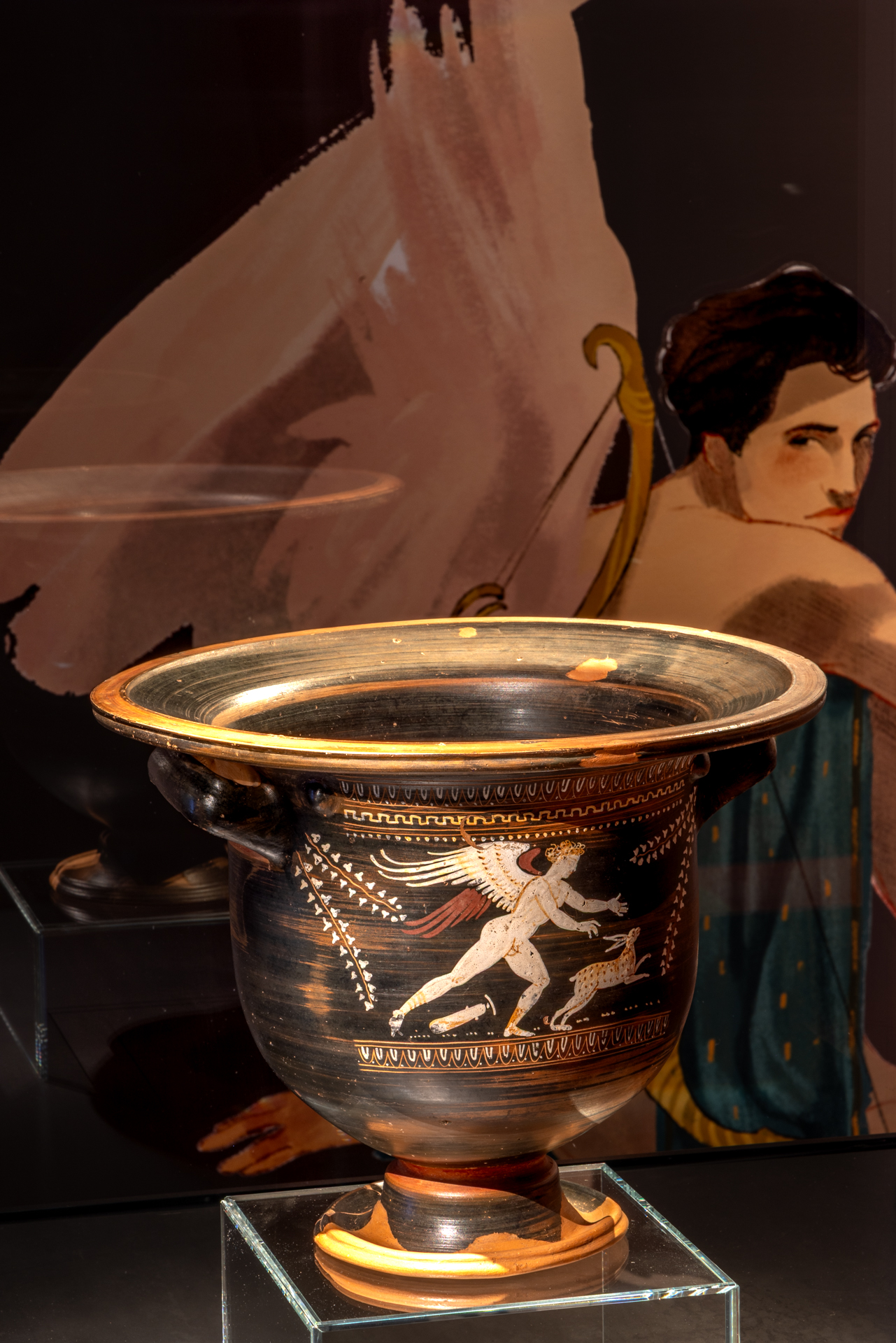 Eros - Gio Quasirosso nella mostra "CERAMICHE E NUVOLE. Cosa le antiche ceramiche greche raccontano di noi"